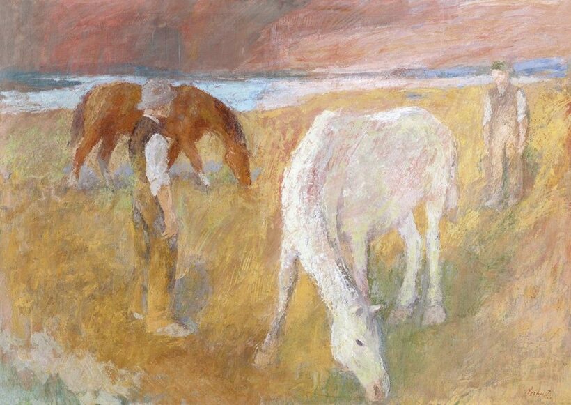 Szőnyi István:Legelő lovak, 1935