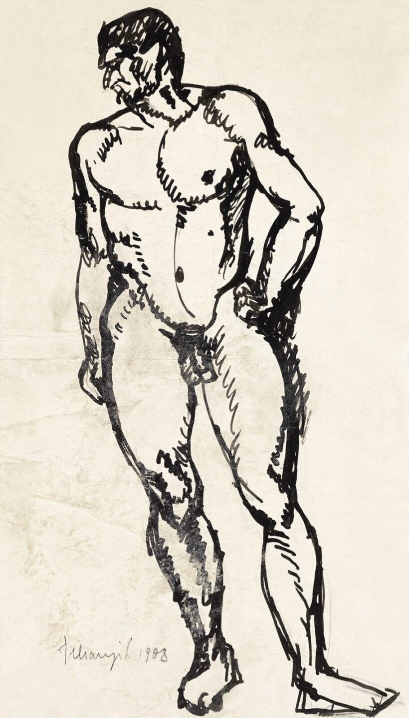 Tihanyi Lajos:Férfi akt, 1908