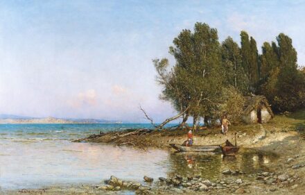 Valentiny János:Balaton-part horgászkunyhóval