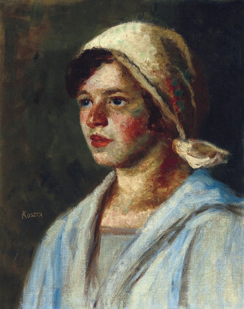 Koszta József:Kék blúzos lány (Annuska), 1920 körül