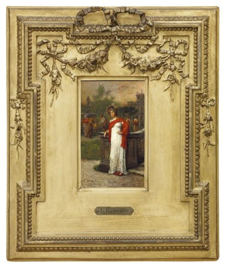 Kéméndy Jenő:Fiatal nő kastélyparkban, 1891