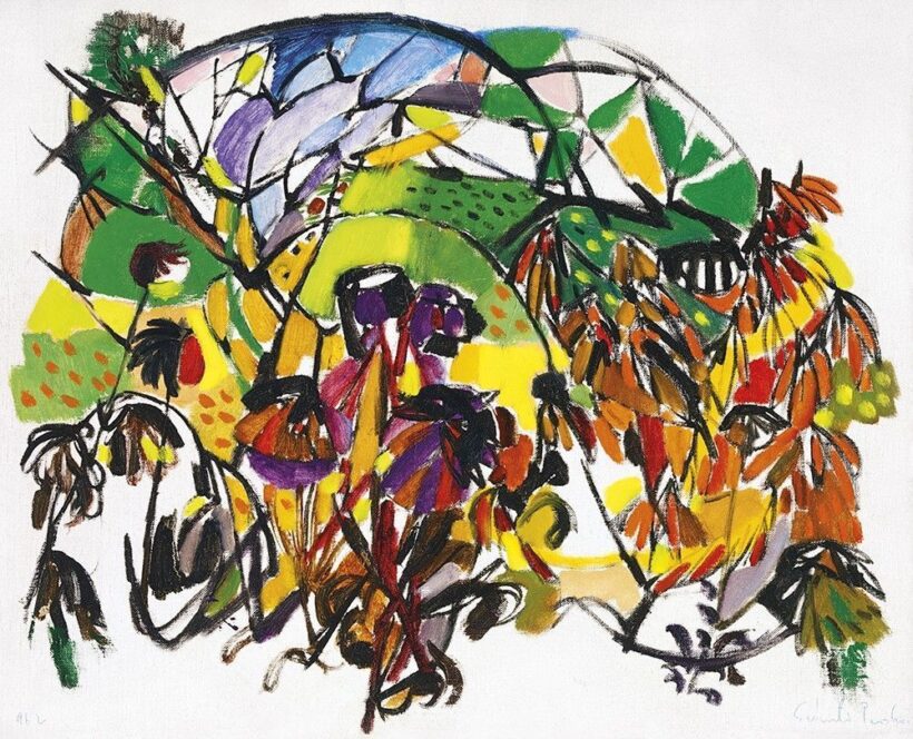 Szántó Piroska:Színes őszi táj, 1962