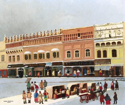 Nádasdi Sárközy Elemér:Az Eperjes főtere (Rákóczi-ház), 1937
