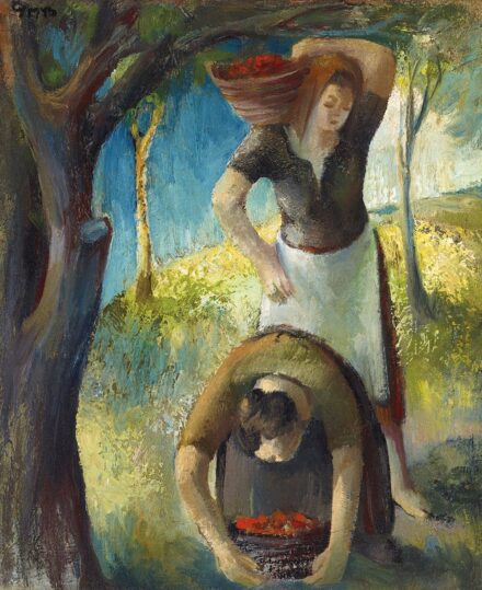Gyarmathy Tihamér:Gyümölcsszedők, 1930-as évek vége
