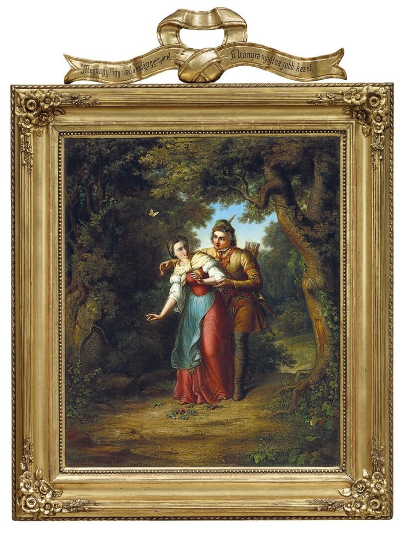 Orlai Petrich Soma:Szép Ilonka (8 db) I. A les, II. A meglepetés, III. Beköszönés, IV. Felköszöntés, V. Búcsú. VI. Felismerés, VII. Busongás, VIII. Gyász - Image 2