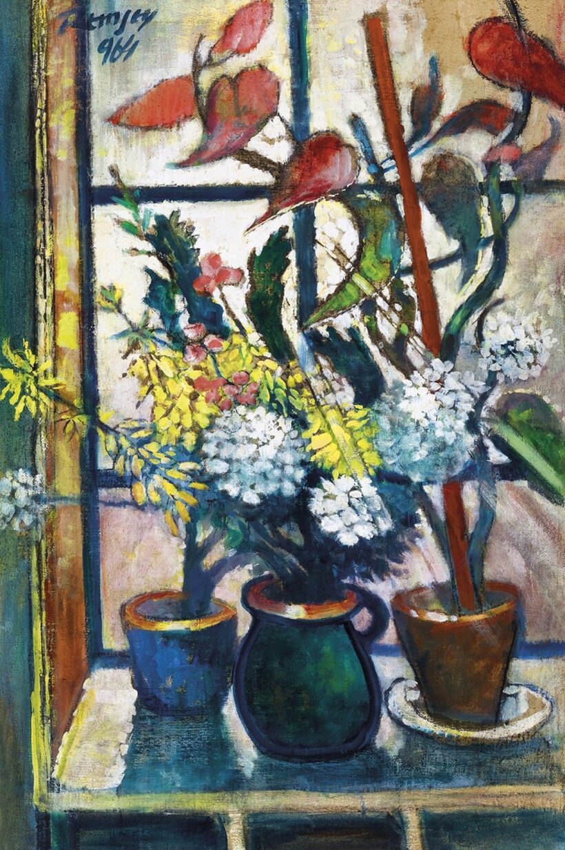 Remsey Jenő:Virágcsendélet műteremben, 1964