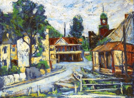 Orbán Dezső:Kisváros főtere, 1952