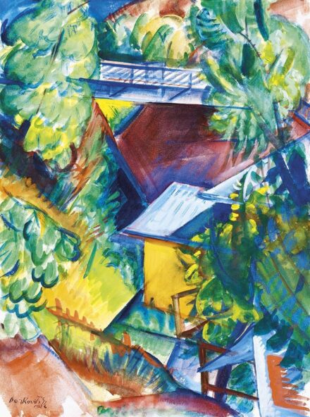 Derkovits Gyula:Háztetők, 1926