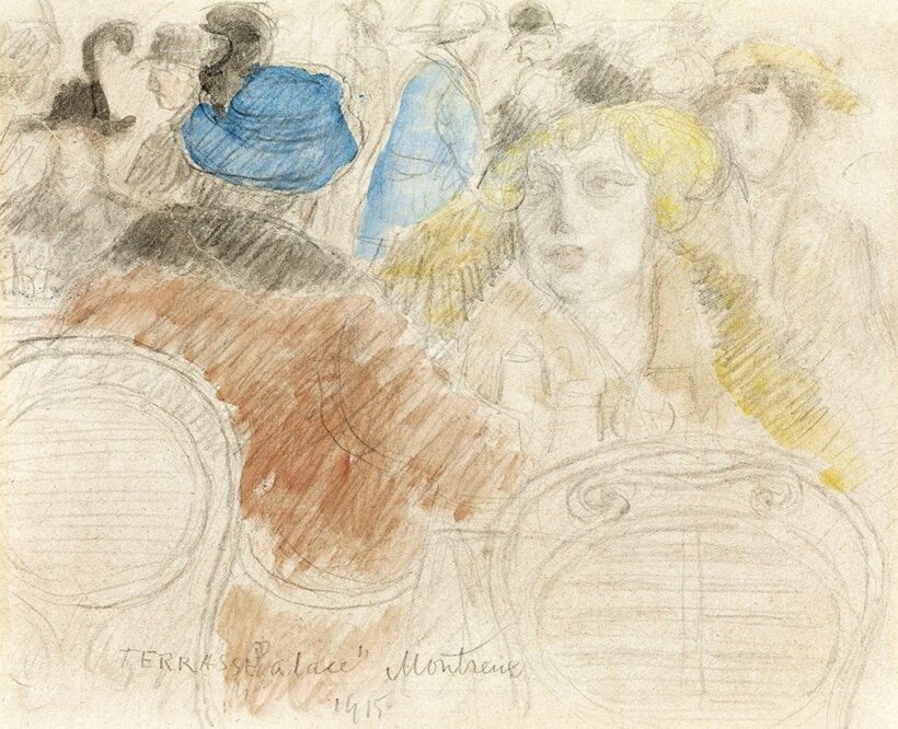 Rippl-Rónai József:Montreux kávéház, 1915