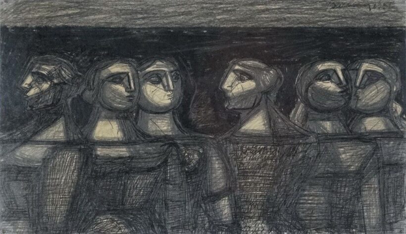 Barcsay Jenő (1900 - 1988): Hét barátnő, 1951