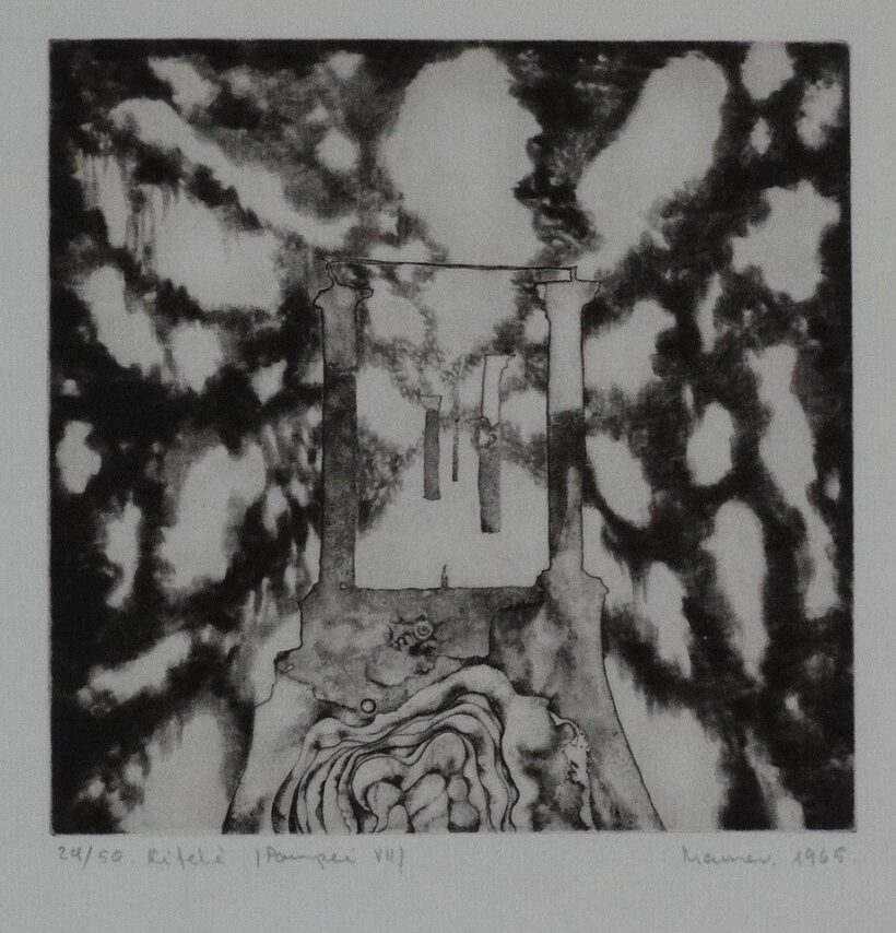 Maurer Dóra (1934 ): Kifelé, Pompei VII., 1968