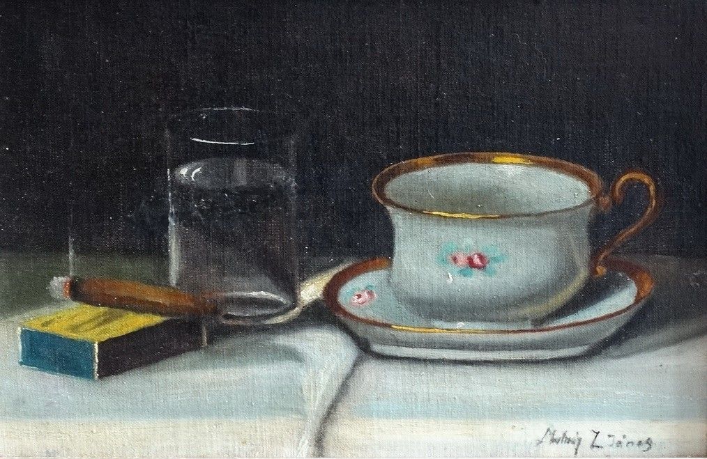 Molnár Z. János (1880 - 1960): Csendélet szivarral