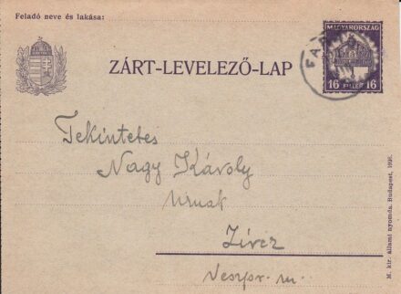 50-564 cca. 1926 Zárt levelezőlap "Zircz"