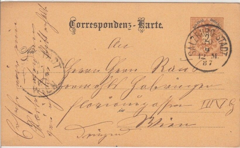 50-567 1868 2kr díjjegyes levelezőlap "WIEN"
