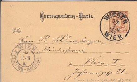 50-568 1887 2kr díjjegyes levelezőlap, központi postabélyegzővel "WIEN"
