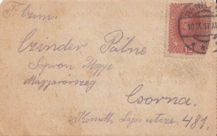50-864 1917. Tábori posta levél "K.uk Inft Regiment No 76. II. Ersaty Komp 17 Bz Wien 10 barak. "Wien-Csorna"
