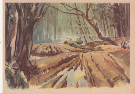 50-613 cca 1940 " A kolodesy erdőből" c. propaganda képeslap. Háborus tudósító: Schneider