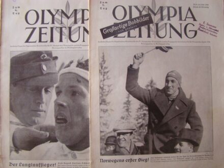 51-1364 1936 2db Olympia Zeitung. c lap. / Az újság az olimpia idején jelent meg