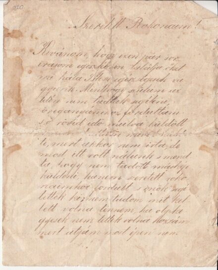 51-970 1891. Nagy Lajos IV. oszt. tanítójelőlt levele rokonainak Bezinből ( Győr megye)