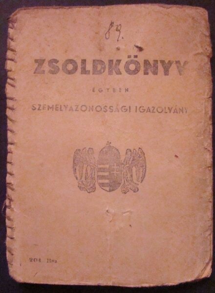 51-1456 1944 Zsoldkönyv