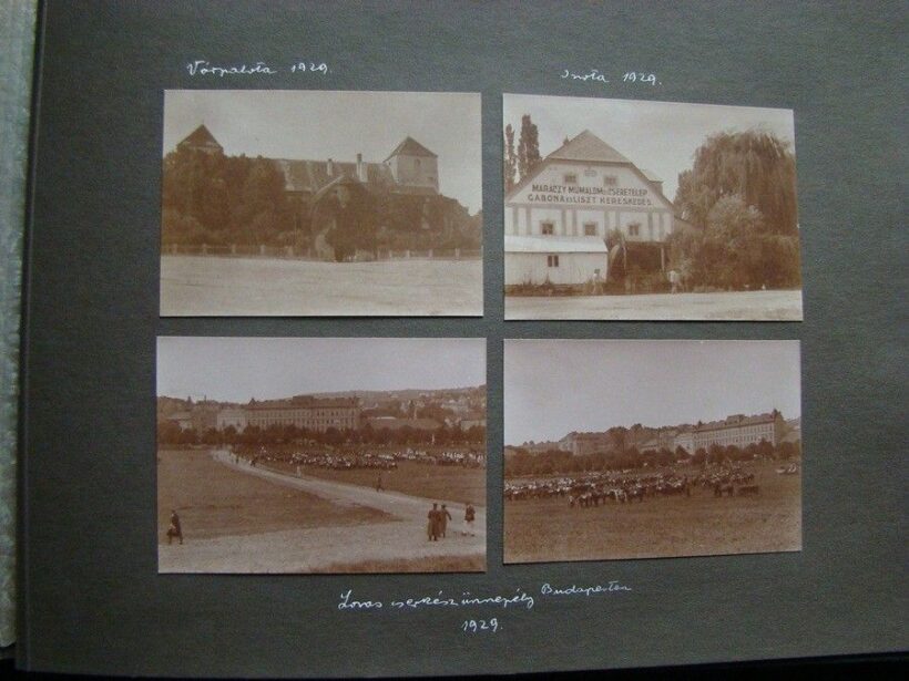 52-946 1929 Családi fényképalbum kb 50 db érdekes képpel - Image 2