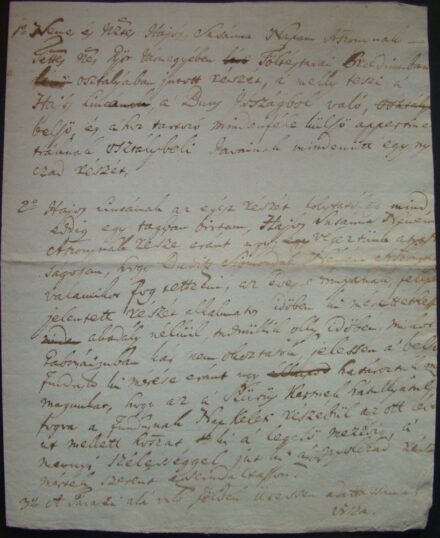 52-1646 1845 Kölcsönadási szerződés, Győr