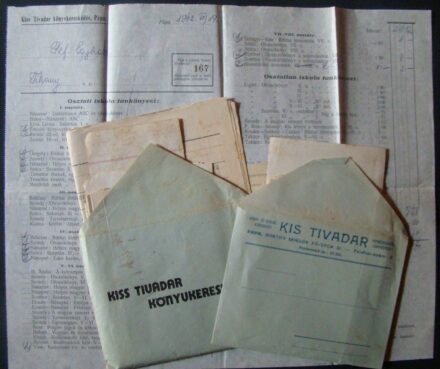 52-1280 Kis Tivadar Pápai könyv - és zenemű kereskedő nyomtatványai