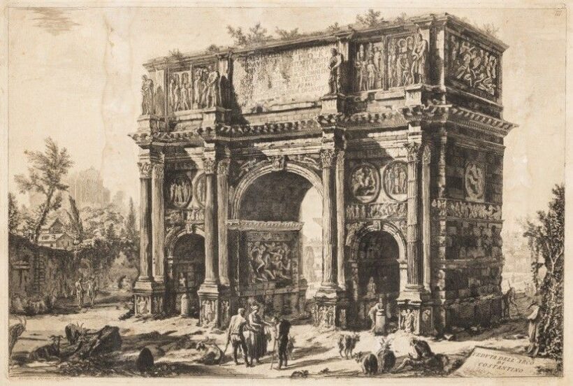 Piranesi, Giovanni Battista: ’Veduta dell’Arco di Costantino Magno’ 