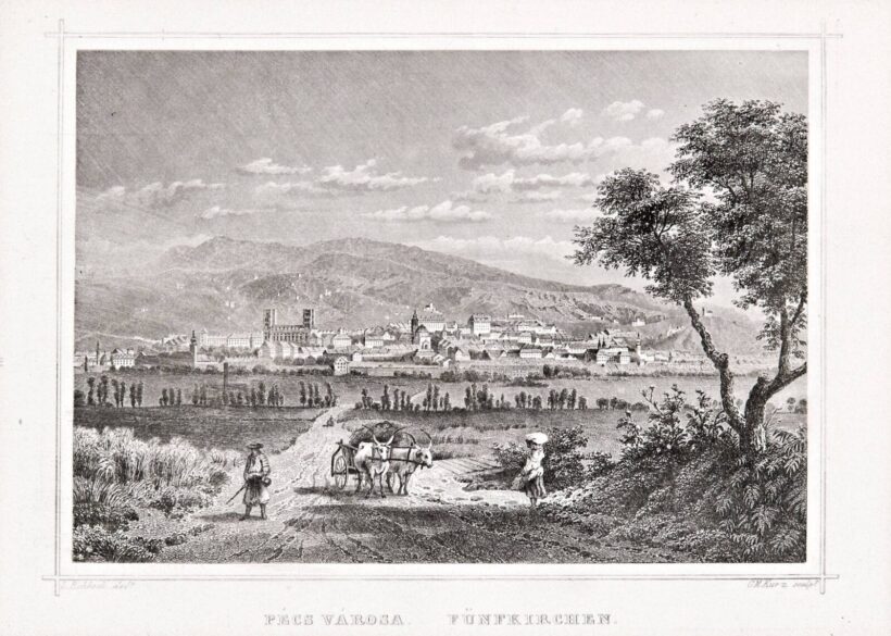 Ludwig Rohbock (Nürnberg, 1820-1883) - Pécs városa