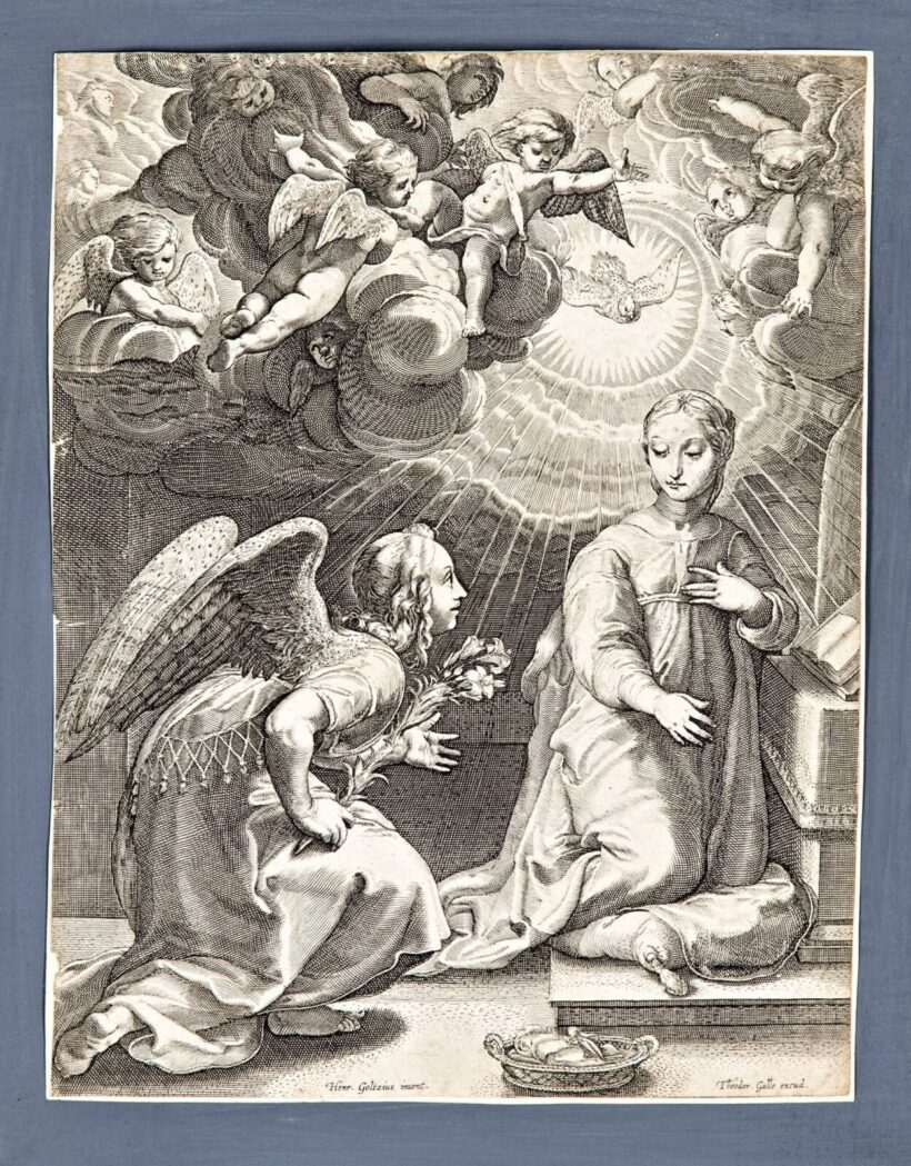 Theodor Galle (Antwerpen, 1571-1633) - Angyali üdvözlet