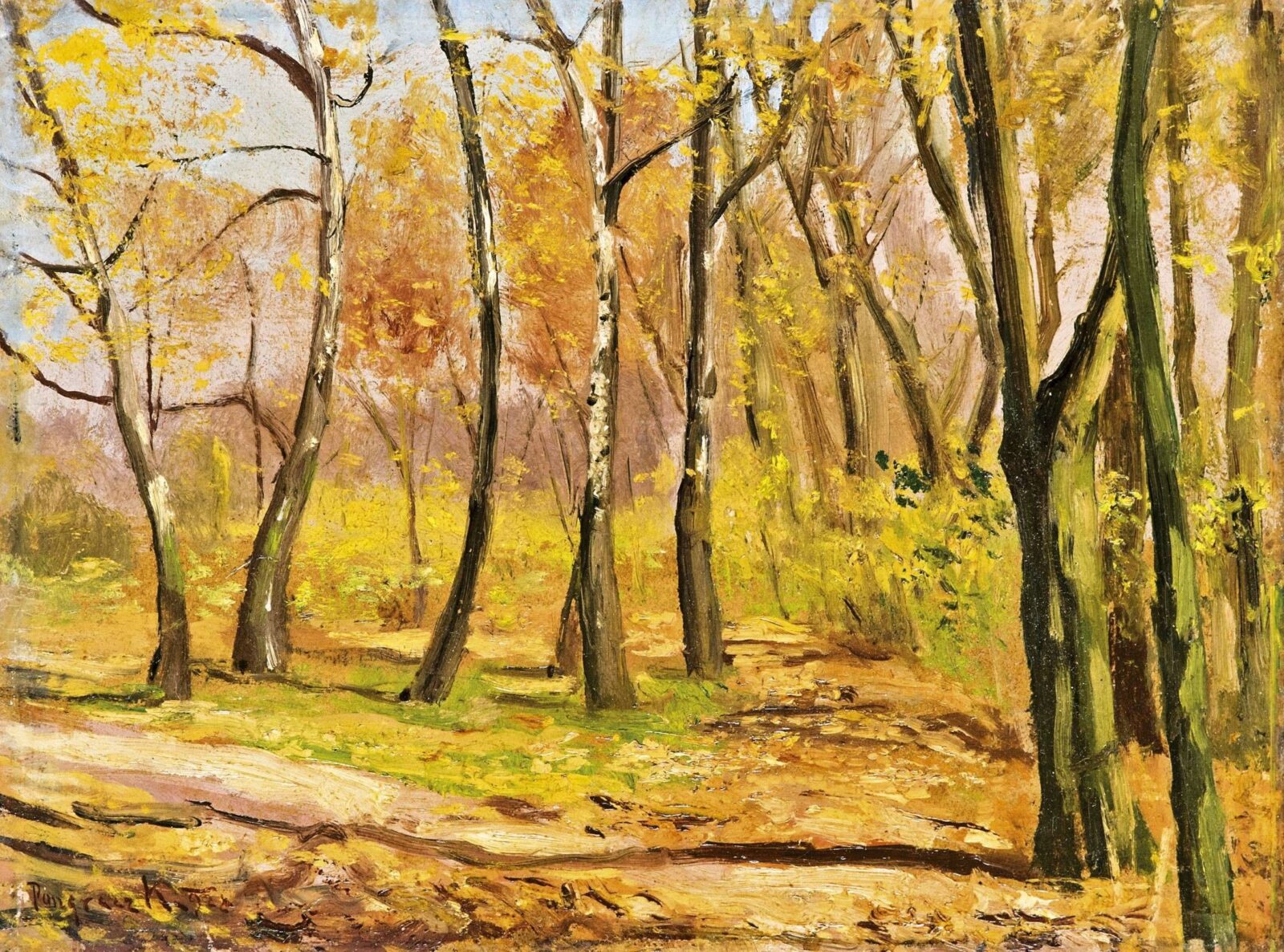 Pongrácz Károly (1872-1930) - Őszi erdő, 1928