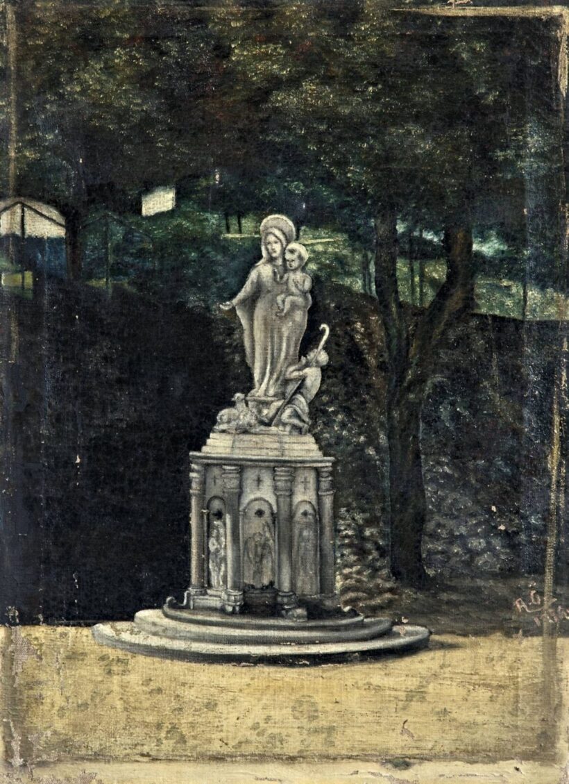 A.G. jelzéssel - Mária szobor a parkban, 1936