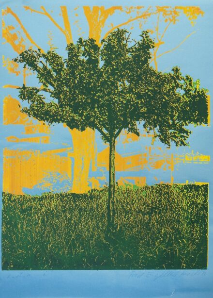 Fred Engelbert Knecht (Dübendorf, 1934 - Thalwil, 2010) - Variáció fával III., 1973