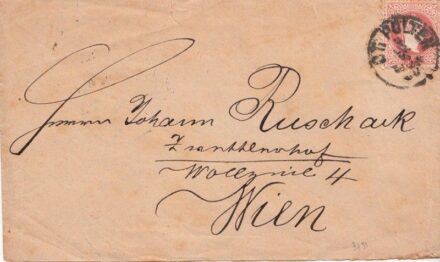 53-545 1883 5kr levélen "ST.PÖLTEN" - Wien