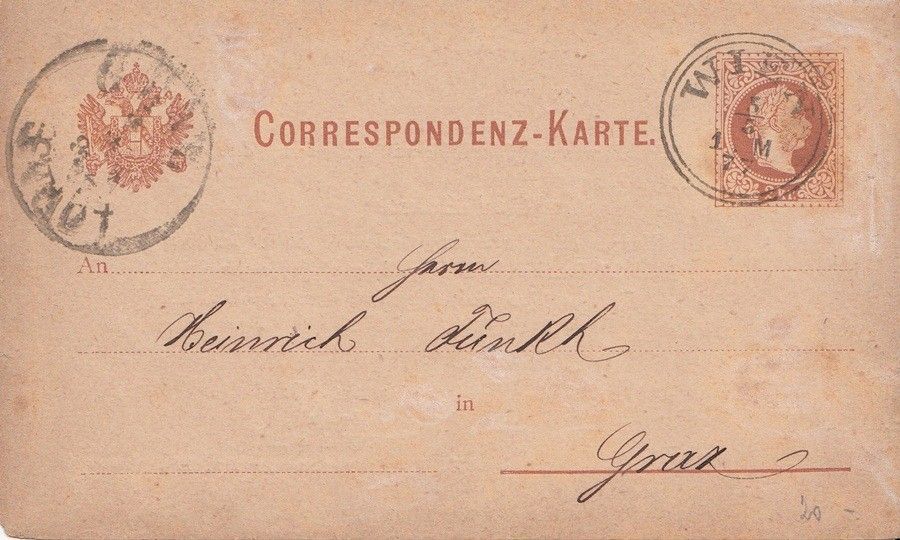 53-535 1900 2kr levelezőlap "WIEN"- "GRAZ"