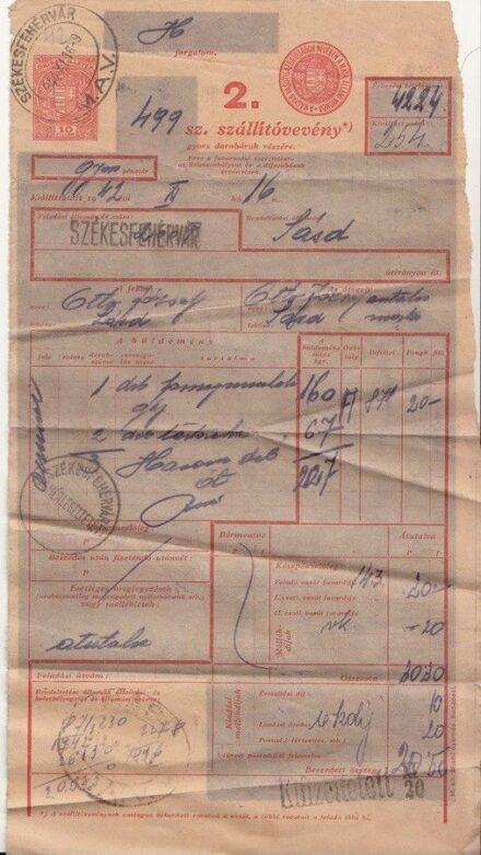 53-1228 1942 MÁV Szálítvény "Székesfehérvár-Sásd"
