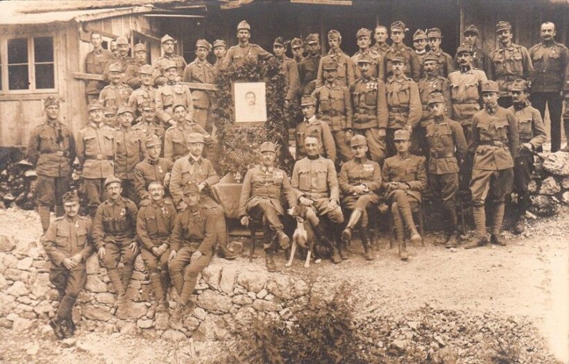53-1092 1917 Tiszti csoportkép 15x10 cm