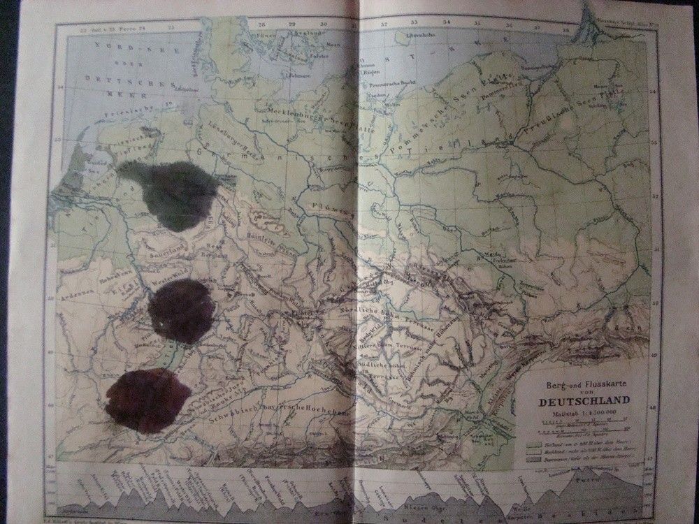 53-1653 cca 1940 Az NSDP álltal kiadott és viaszpecséttel, és sorszámal ellátott Németország térképe - Image 2