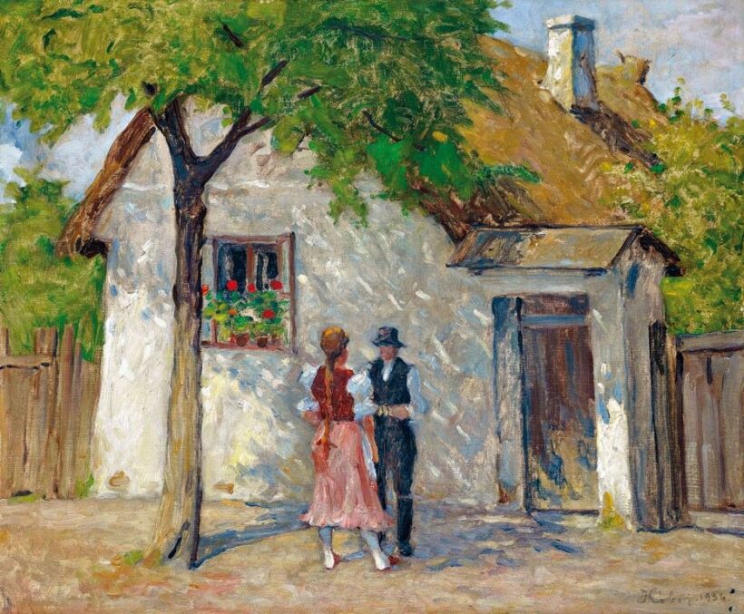 Kóbor Henrik (1885-?): Árnyas utcán, 1934
