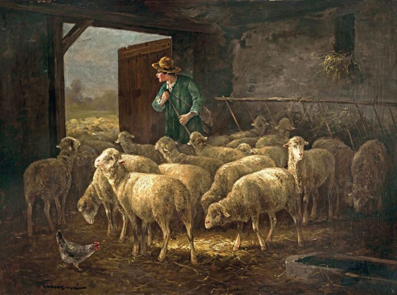 Froment jelzéssel, 1900 körül: Akolban
