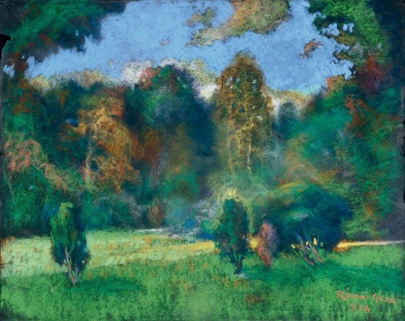 Rónai Géza (1886-1944): Ligetes táj, 1928