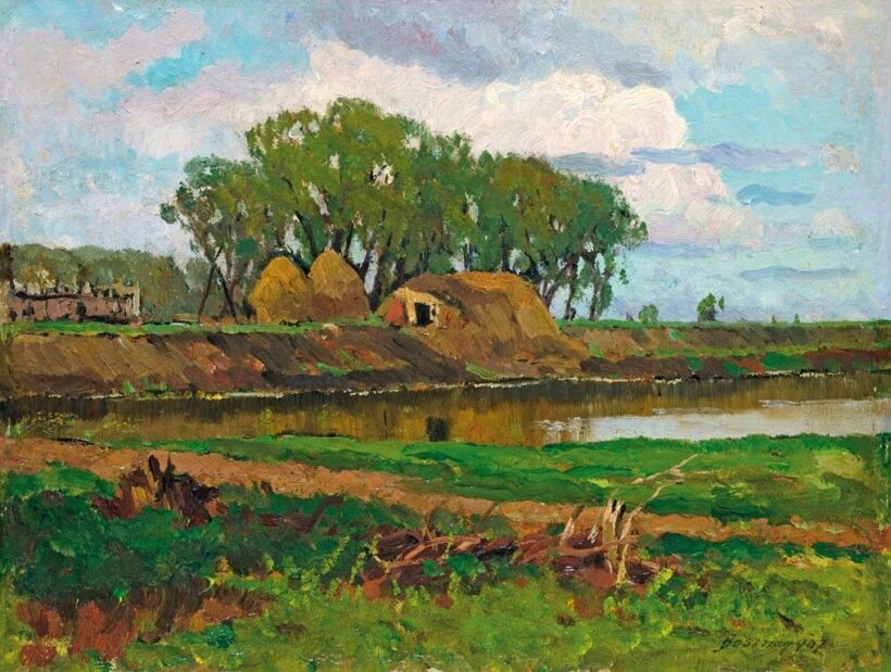 Bosznay István (1868-1944): Folyóparti táj, 1907