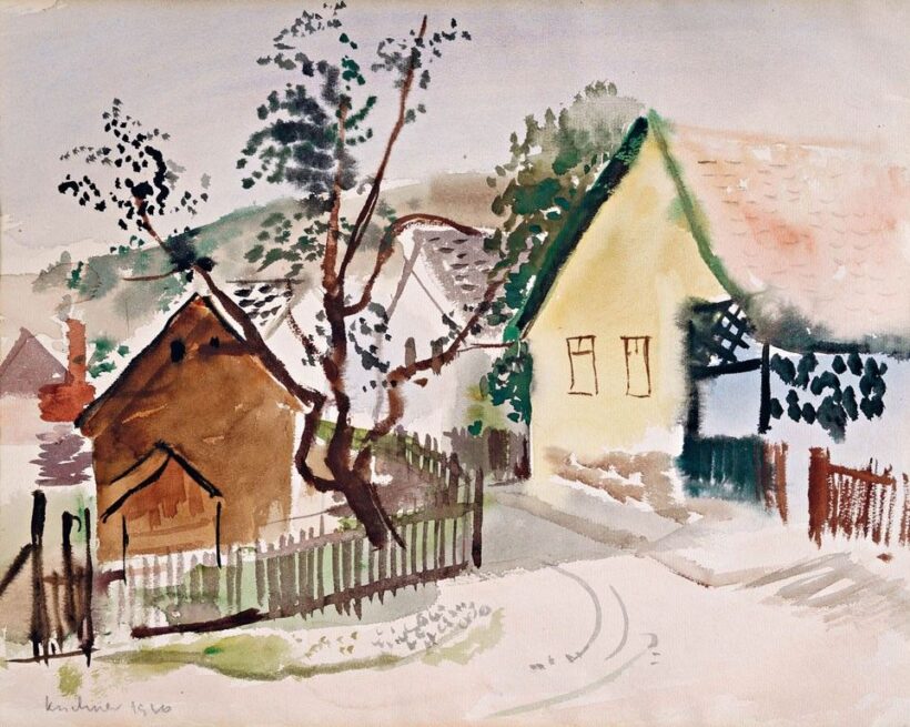 Elekfy (Kirchner) Jenő (1895-1968): Falusi utca, 1946