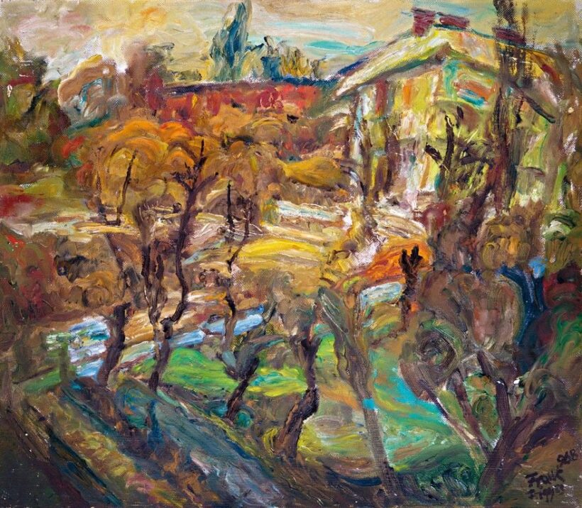 Frank Frigyes (1890-1976): "Ősz a Rózsadombon", 1968