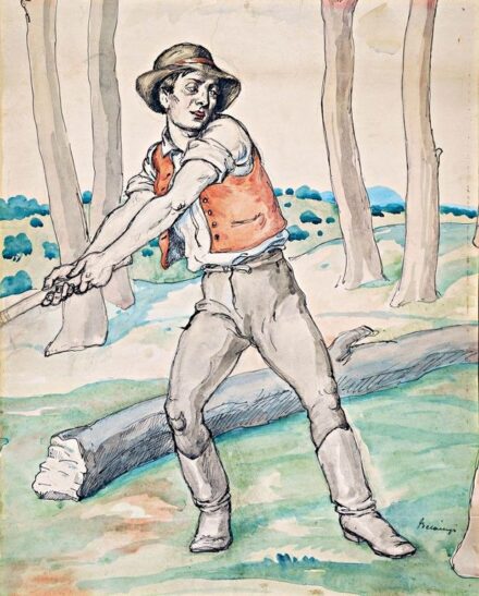 Belányi Viktor (1877-1955): Favágó