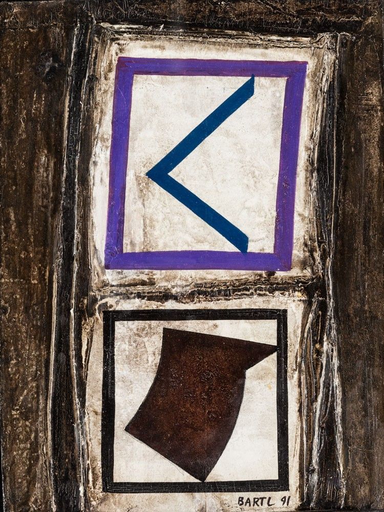 Bartl József: Lila négyzet, 1991