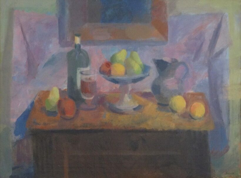 Sikuta Gusztáv (1919-1985): Gyümölcs csendélet, 1959