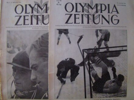 54-1577 1936 2db Olympia Zeitung. c lap. / Az újság az olimpia idején jelent meg