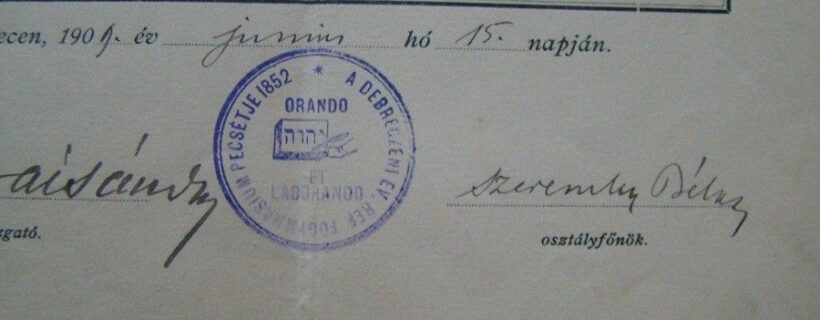 54-548 1909. Gimnáziumi bizonyítvány / Debrecen - Image 2