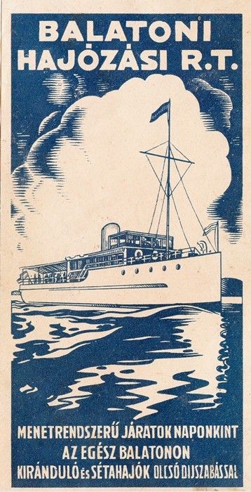 54-432 1935 Balatoni Hajózási Rt számolócédulája